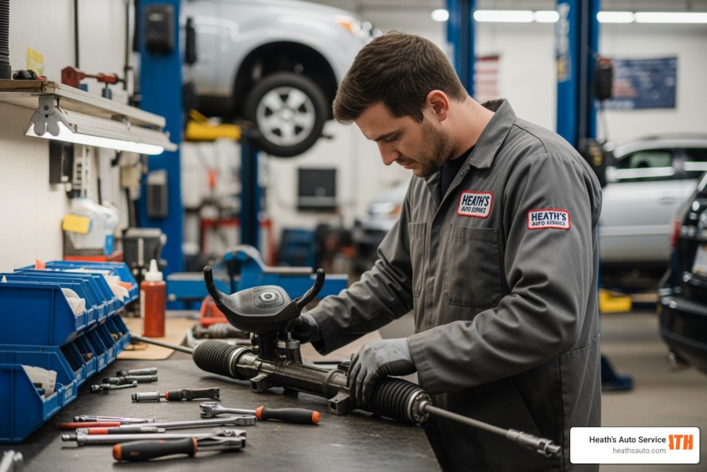 fixing steering rack